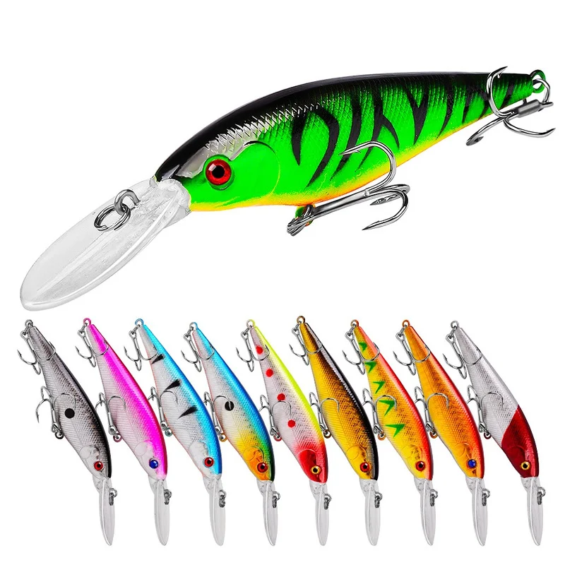 

11.5cm Fishing Lures Pesca Floating Water Road Sub-bait Mino Plastic Fake Bait 10.5g Hard Bait 10-color Simulation Fake Bait