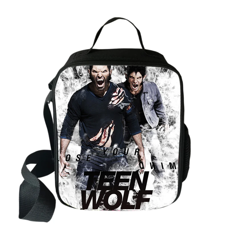 Teen Wolf Cooler Lunch Bag Men Women Portable Thermal Food Picnic Bags for School Kids Boys Box Tote