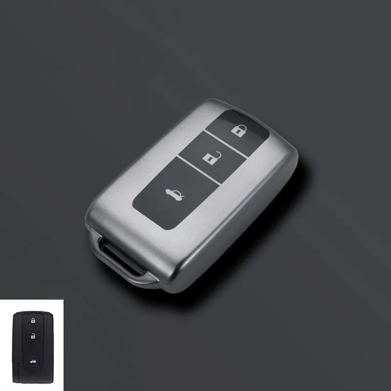 

Серый чехол из ТПУ без ключа, защитный чехол для Toyota Prius 20 Gen 2004 2009, Corolla Verso Camry, брелок с дистанционным управлением