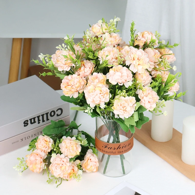 Искусственные цветы 36 м Гортензия шелковый длинный ствол Свадебный букет