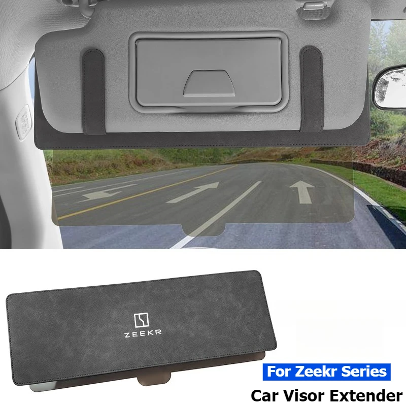 

Для Geely Zeekr 7X 001 009 007 X MIX Удлинитель автомобильного козырька Замшевый удлинитель солнцезащитного козырька Устойчивый монтажный чехол для очков Козырек от солнца