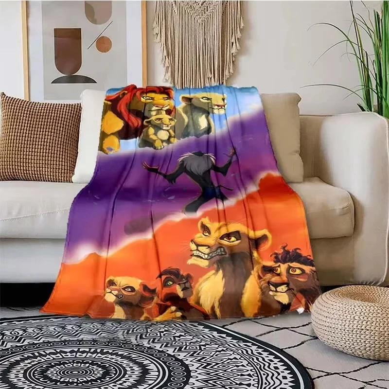 Мягкие одеяла с героями мультфильмов Король Лев Симба декоративные плюшевые