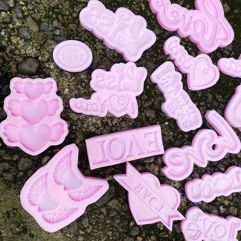 

word silicone mould for candle gypsum soap chocolate food M-257