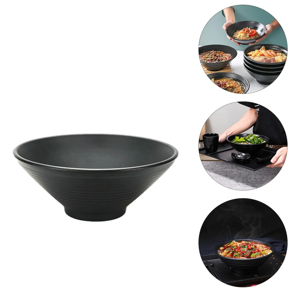 

Melamine Ramen Bowl Large Food Container Useful Porridge Plate Creative Salad Simple Noodle Practical Nonslip Multipurpose