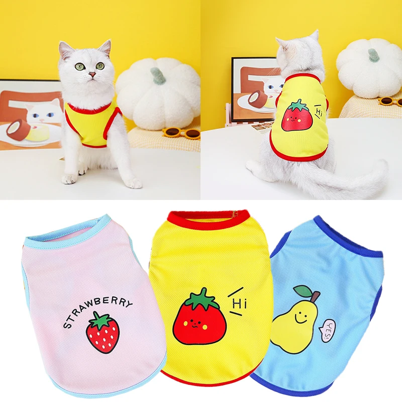 

Classic Summer Cat Clothes Pet Clothing Bulldog Accessories Dog T-shirts Puppy Vest Sleeveless Light Clothing Pet Clothing