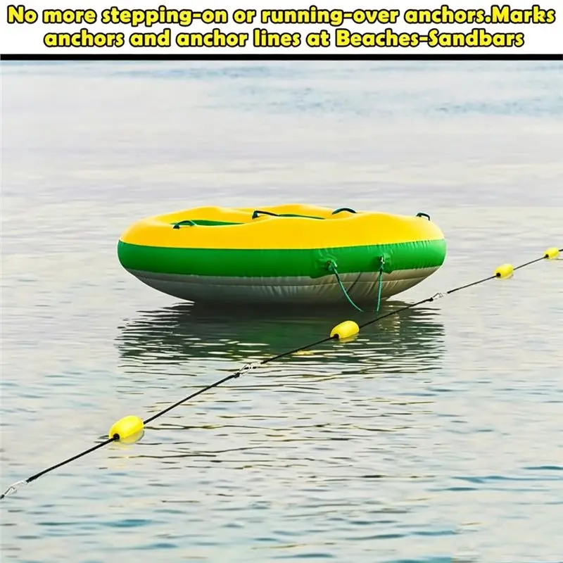 Фото Поплавок-маркер RTENTE-Anchor Buoy Float, 4 шт., с эластичным шнуром и клипсой, для бассейна, морской рыбалки, лодок, водных лыж №1