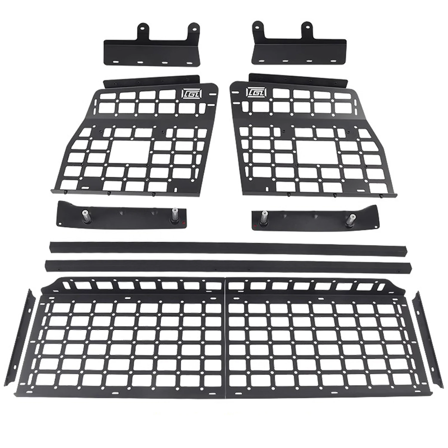 

Для Toyota Land Cruiser LC200 J200 2008-2021 7-местная задняя полка багажника Molle с ящиками для хранения, органайзеры для грузовых перевозок, 1 комплект