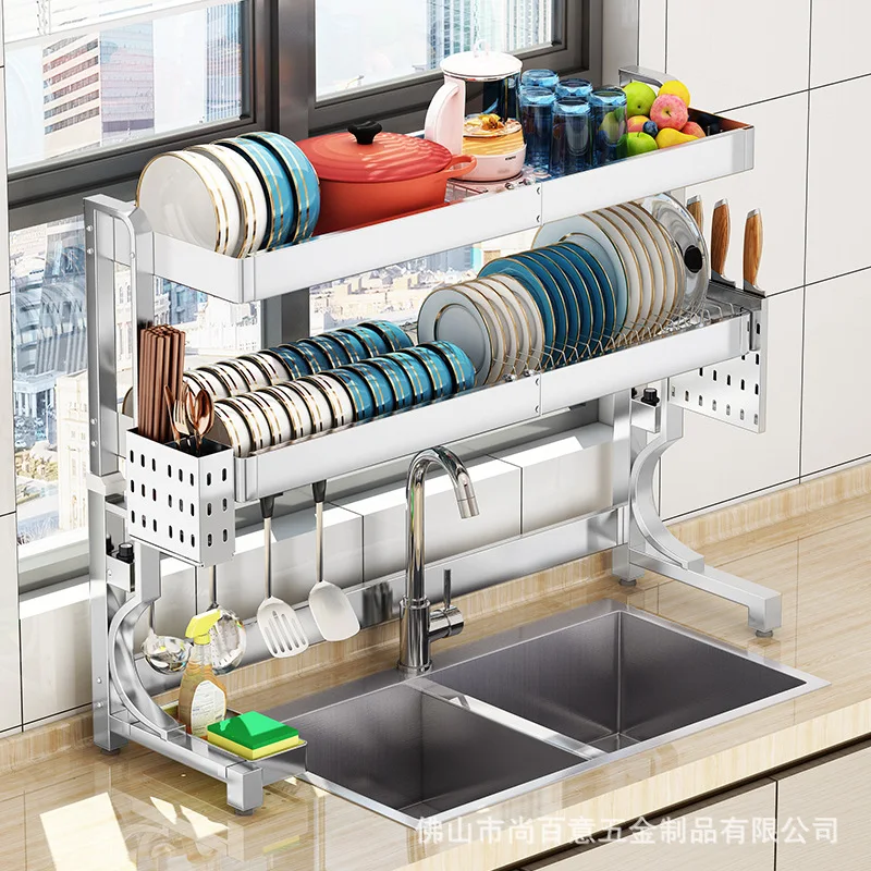 

Aoliviya Sh New Retractable 304 Stainless Steel Kitchen Sink Storage Shelf Dish Rack Dish Draining Rack Sink Dish Storage Rack