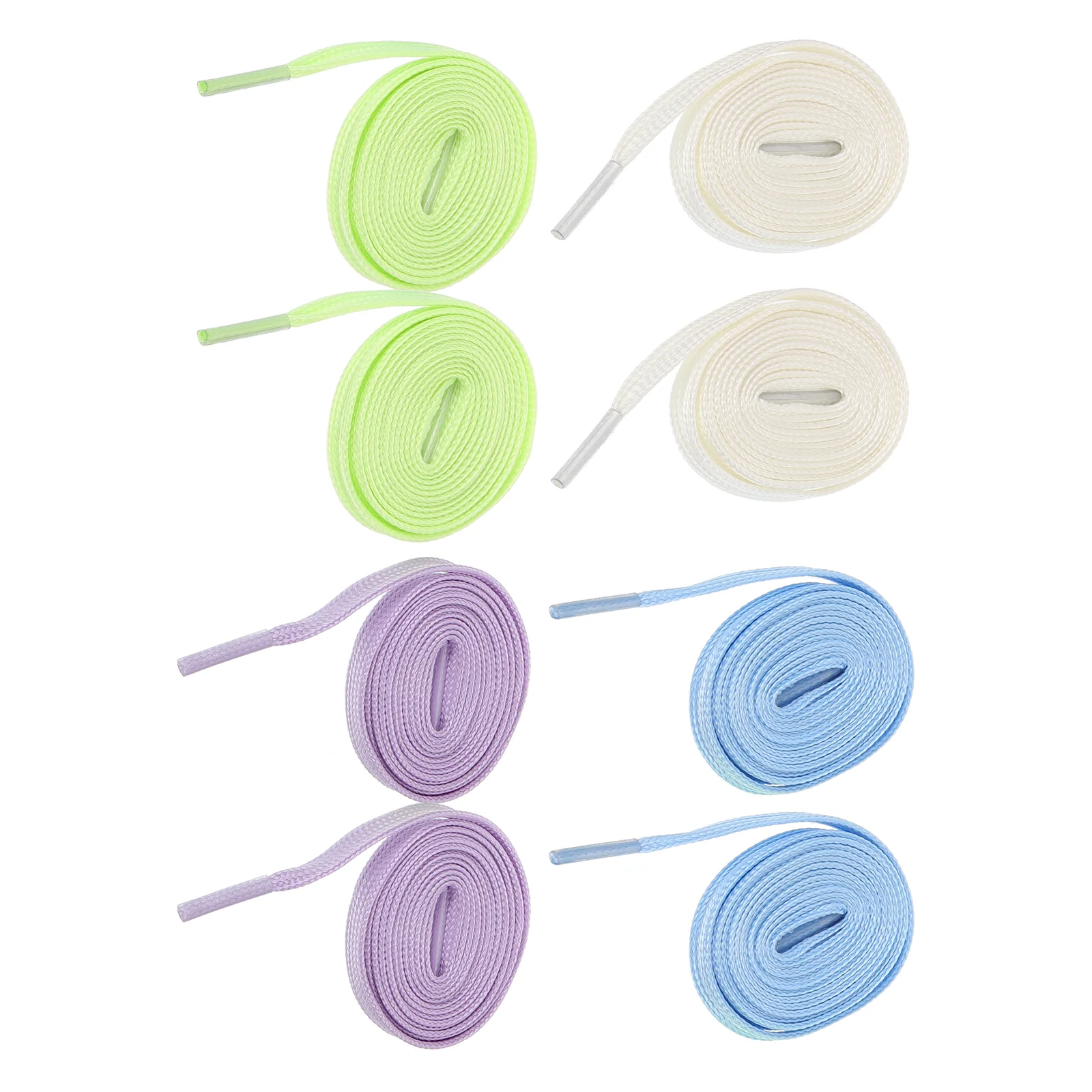 

4 Pairs Elastic Shoelaces Glow The Dark Flat Rope Outdoor Footwear Wear-resistant Child
