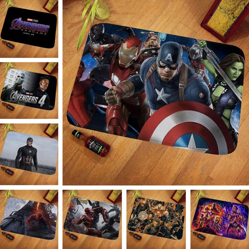 Disney Marvel Avengers Spiderman Iron Man Hulk Thor Captain America Fußmatte Home Bad Matte Küche Nicht-slip Teppiche