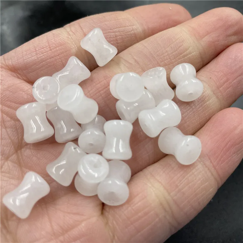 

8*10mm Natural White Jade Bamboo Beads For Jewelry Making Diy Bracelet Necklace Islamic Tasbih Muslim Rosary Bead Accessories