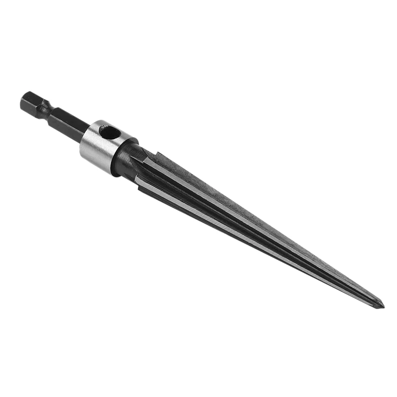 Коническая развертка 3-13 мм с шестигранным хвостовиком рифленая ручная стальная