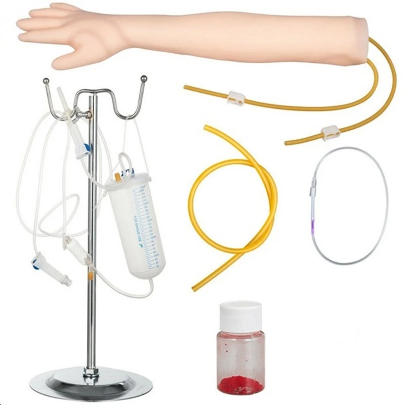 IV Practice Arm Kit for Venipuncture Practice Multi-purpose Intravenous Practice Arm Kit Demonstration and Education Use