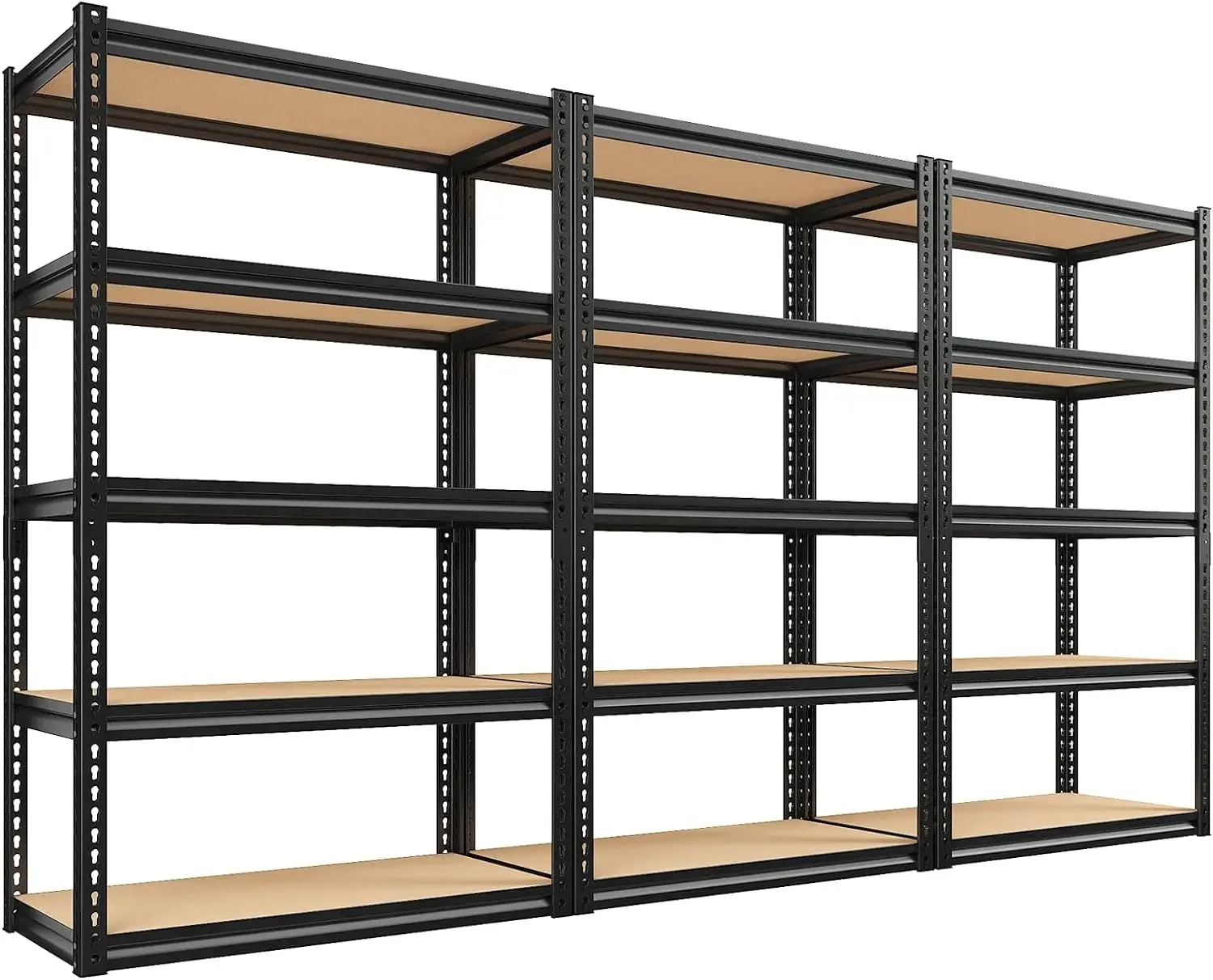 Гаражные полки 72 дюйма сверхмощные для хранения гаражные 2000 фунтов 5-уровневый