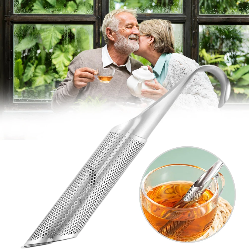 

Stainless Steel Tea Strainer Tea Diffuser Hot Tea Strainer Hanging Handle Type Filter Stick for Loose Tea Leaves