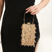 2022 spring new women handbags dinner party chain luxury elegant sexy bling diamond stitchwork high quality wedding ladies bags