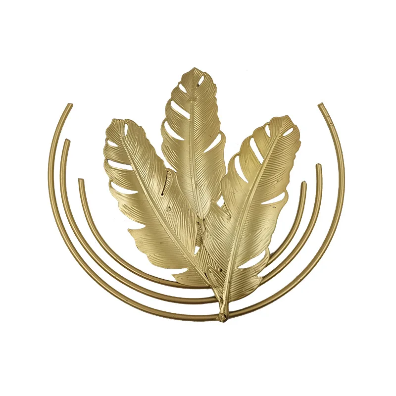

Leaf Pendant Hanging Room Decor Sofa Decoration Wall Wall Nordic Background Living Wall Gold Room Decoration Iron