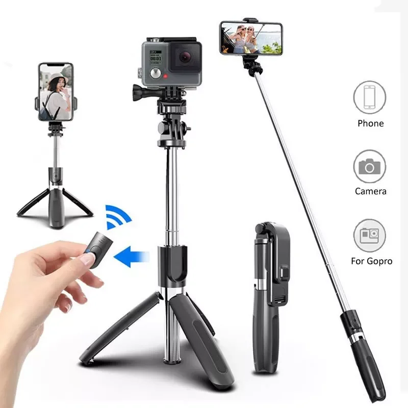 

Wireless Bluetooth-compati Selfie Stick Tripod Foldable Tripod Monopods Universal for SmartPhones for Gopro Sports Action Camera