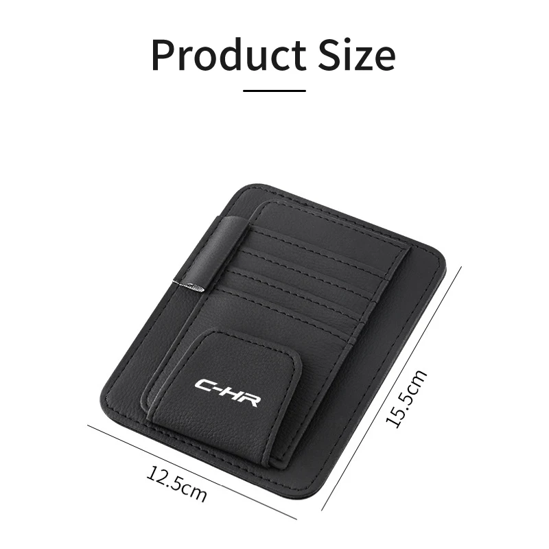 z logo samochodu Klips do przechowywania okularów przeciwsłonecznych Pudełko na okulary Uchwyt kartę Toyoty CHR Yaris Aygo Prius RAV4 Camry Auris