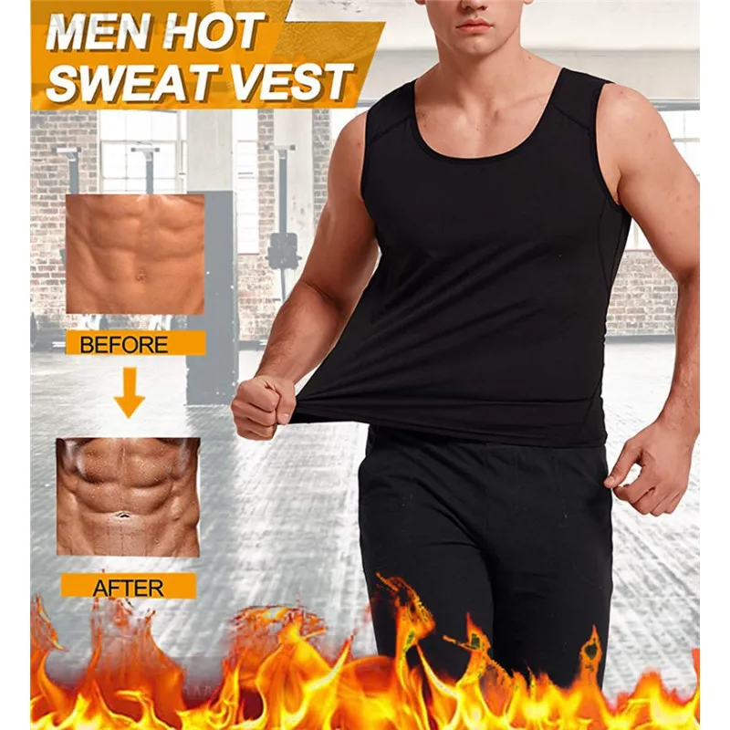 Hot Body Shaper Sauna Vest Gym Top Sweat Hot Shaper Men Instantly Shapes Slims Fitness Vests Workout Sport Shirt Shapers