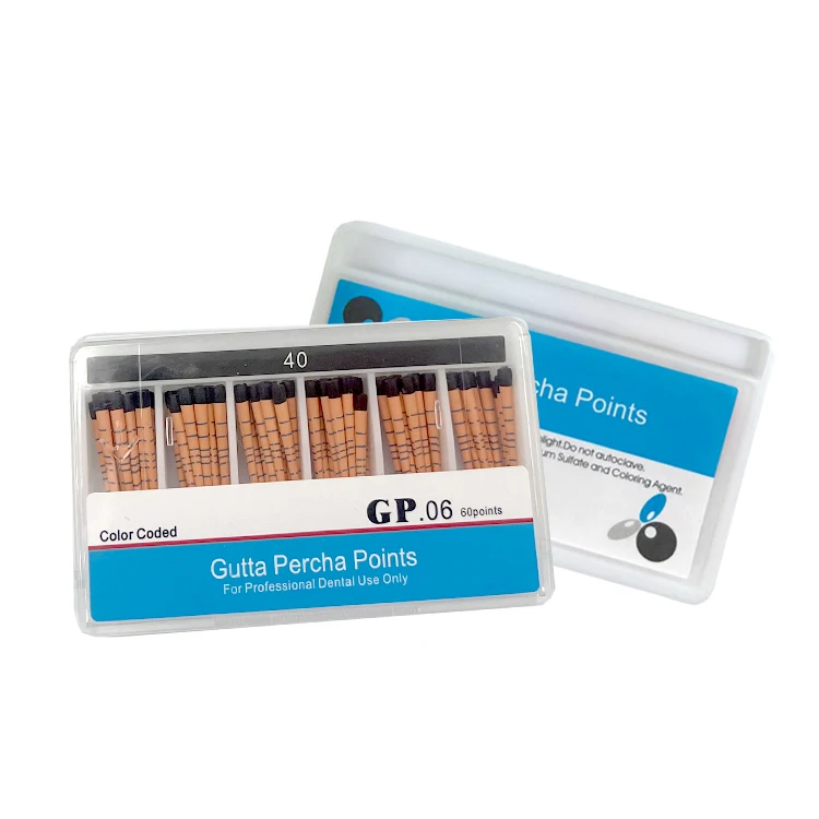 AG 1Box Dental Gutta Percha PointsTaper0.2/0.4/0.6 Размер 15/20/25/30/35/40 Стоматологические принадлежности