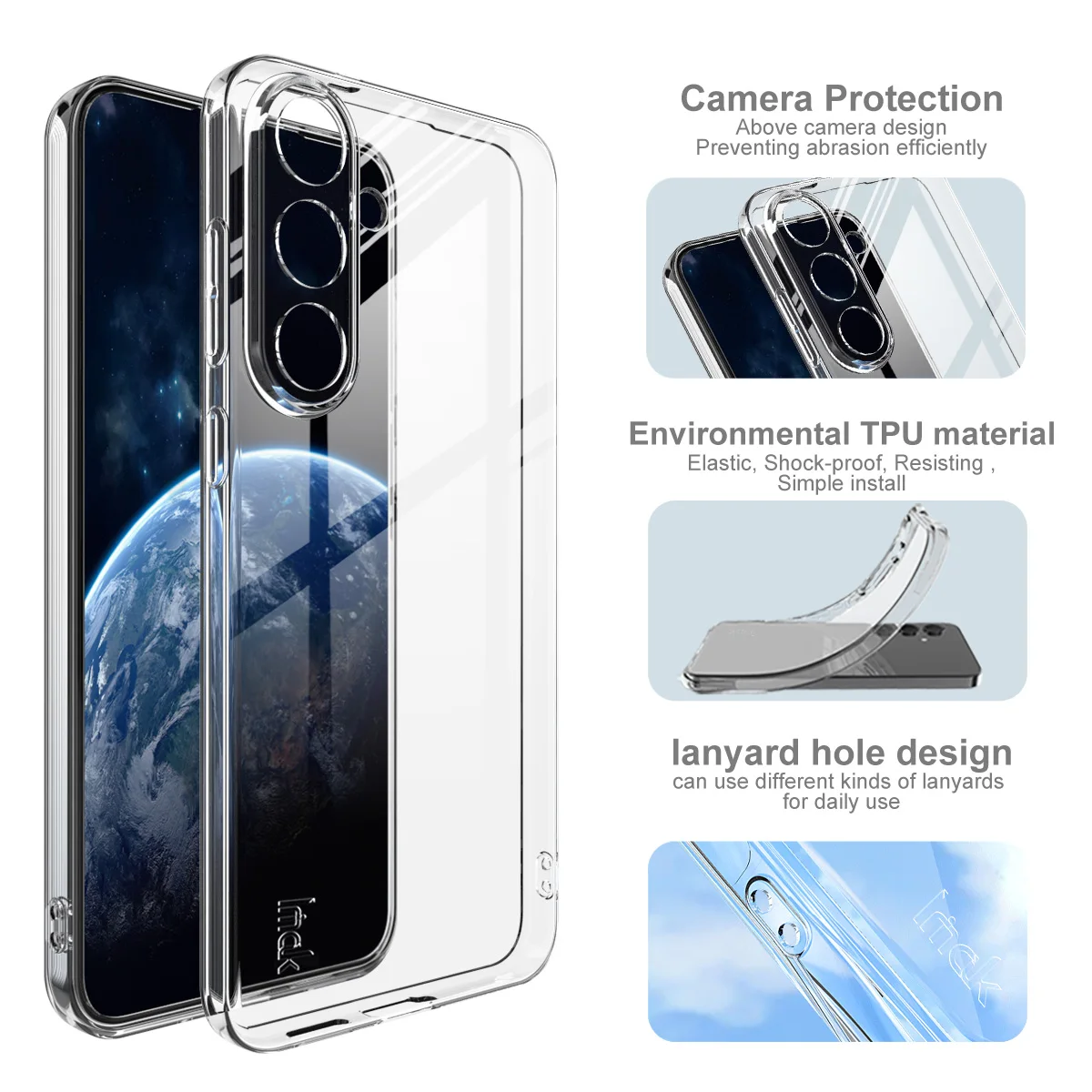 Фото Прозрачный мягкий чехол Imak UX-5 из ТПУ для Samsung S25 Edge, S25 Ultra, S24+, S24 FE, A57, A37, A17, A07, A56, A26, A36, A16, A06 №3