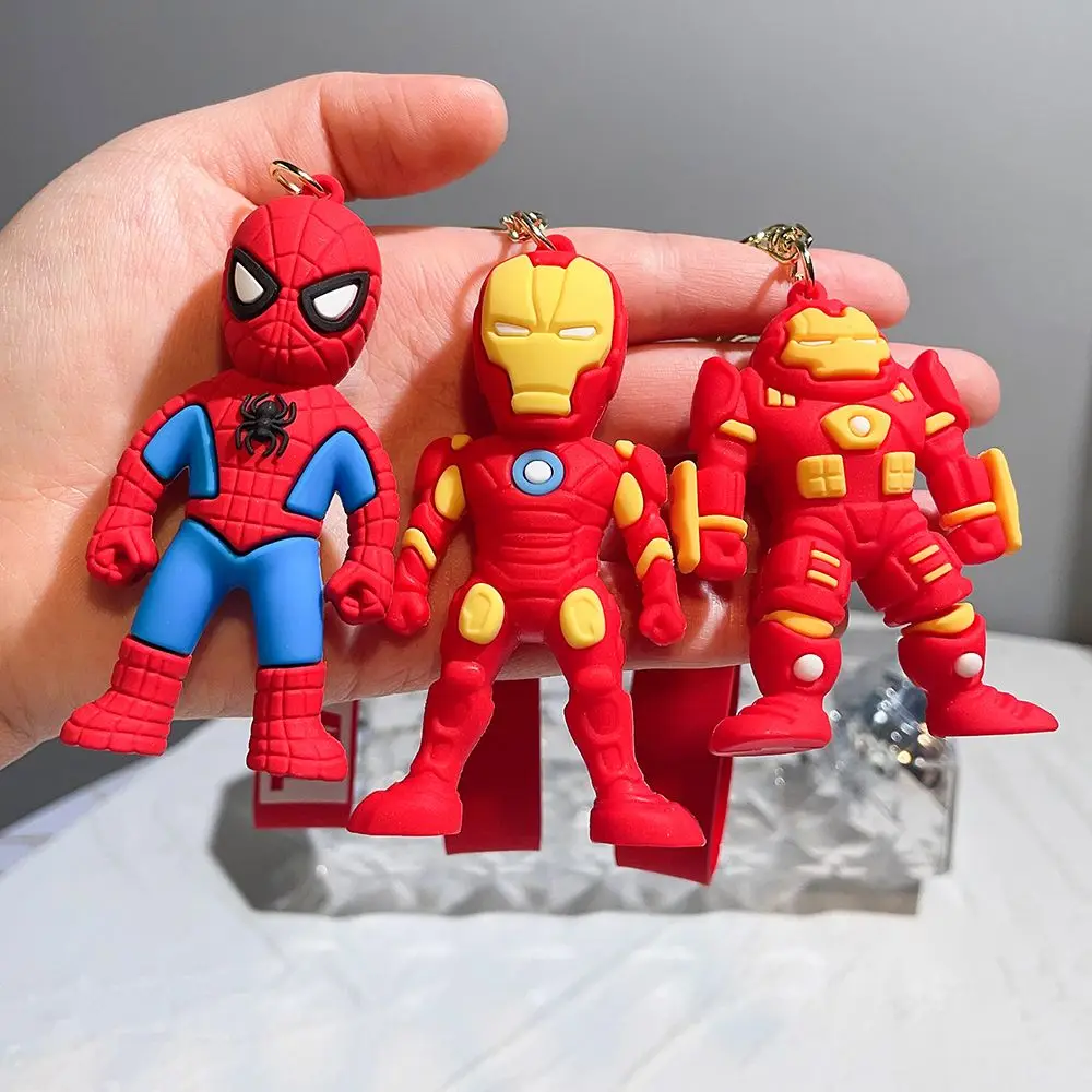 

Marvel Comics Peripheral Cartoon Iron Man Spiderman Captain America Thanos Hulk Thor Keychain Creative Bag Ornament Wholesale