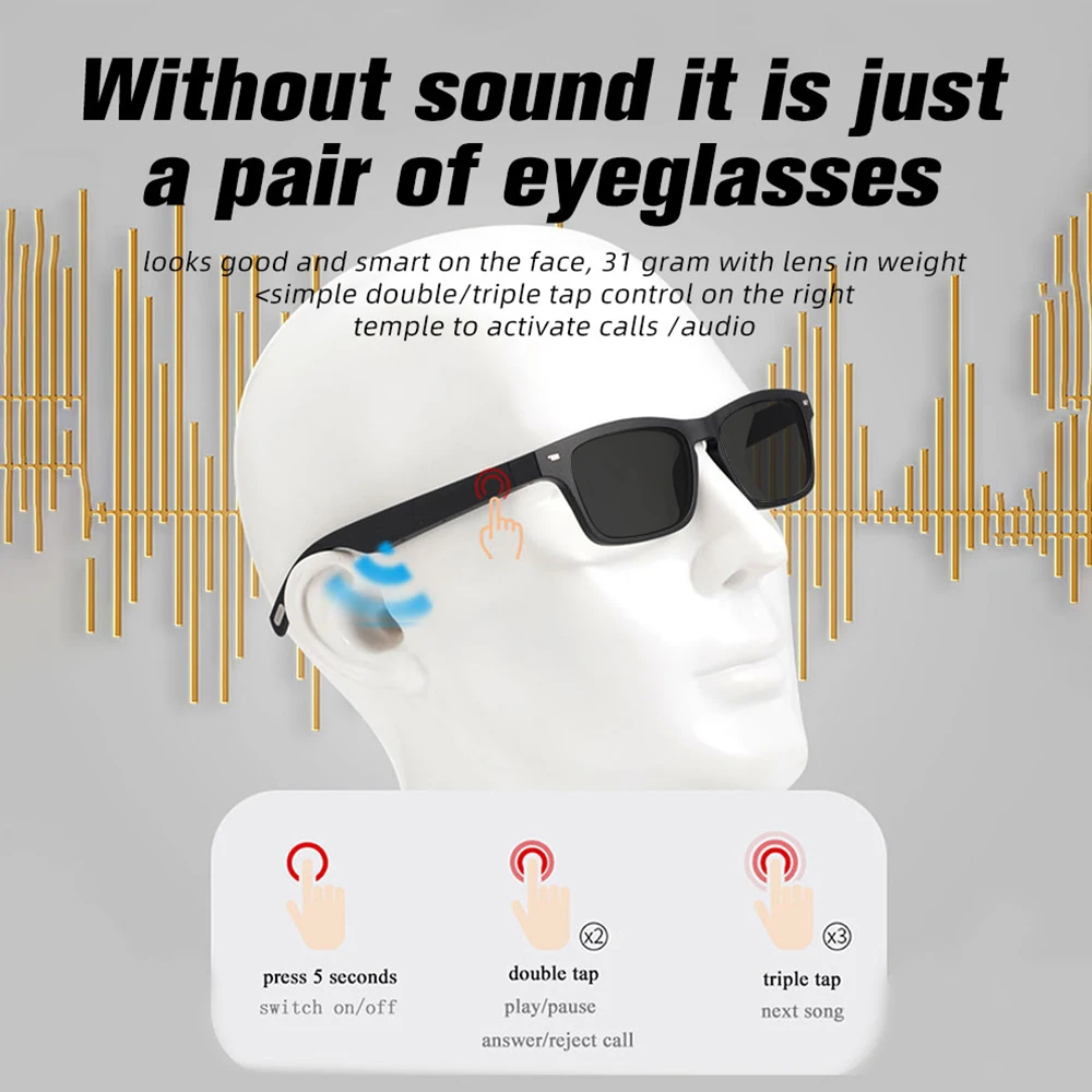 MPOW KY Смарт музыкальные солнцезащитные очки HIFI Качество звука Беспроводные Bluetooth 5