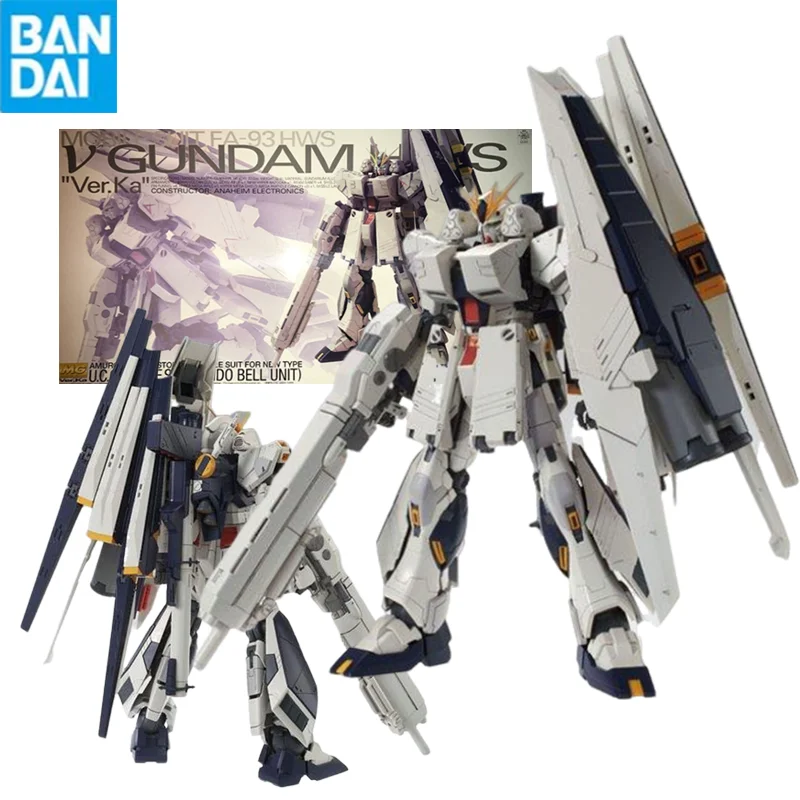 

Bandai Pb Mg 1/100 Nu Gundam Hws Ver Ka Assembly Model Gunpla Collectible Mobile Suit Robot Kits Models Anime Figures Kids Gift