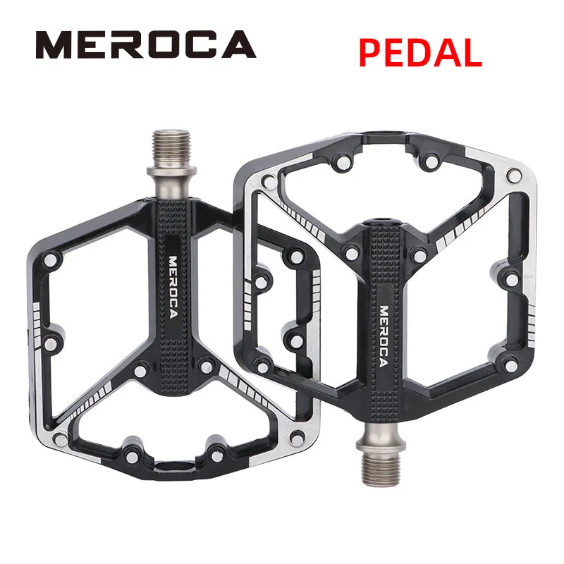 

MEROCA bicycle aluminum alloy pedal bicycle accessories ultra-light widening anti-skid bearing mountain bike road bmx pedals