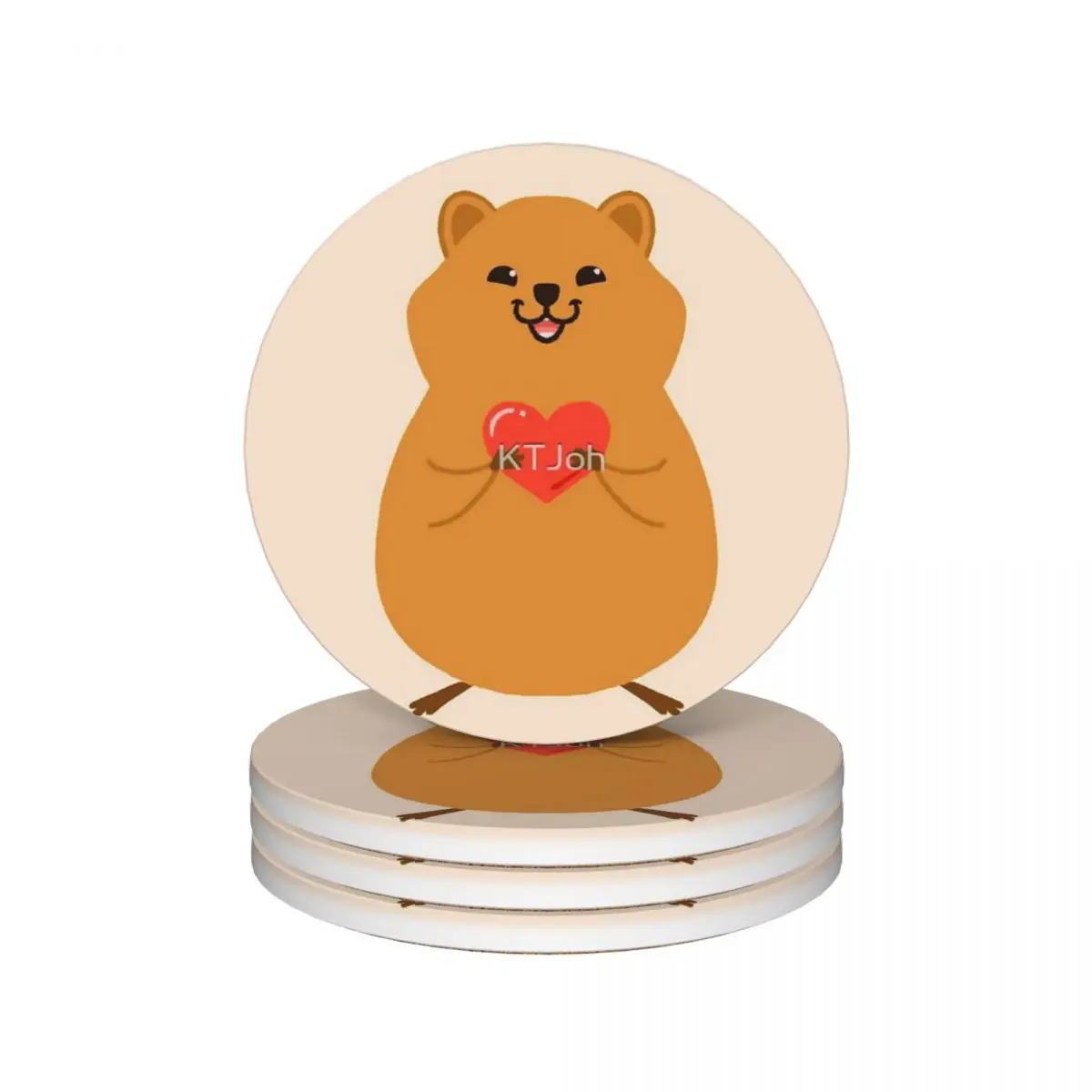 Керамические подставки Cute Quokka With Love 3 принадлежности для кухонного бара (4 шт. в