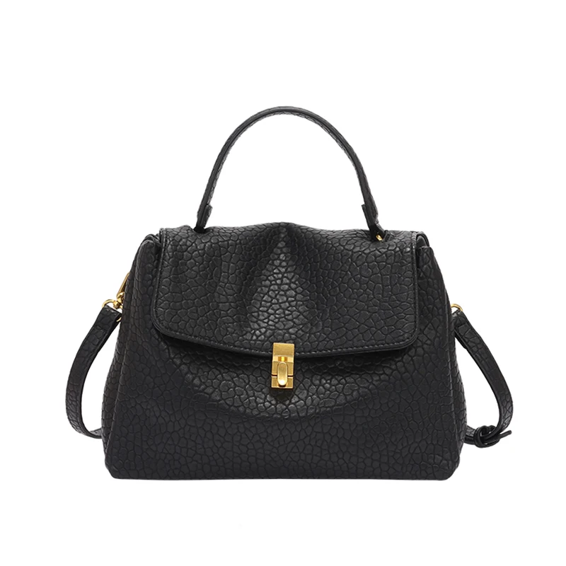 

Top Quality Leather Briefcase and Luxury Designer Brands 2023 New in Shoulder Handbag for Women Black Soft Casual Messenger Bag