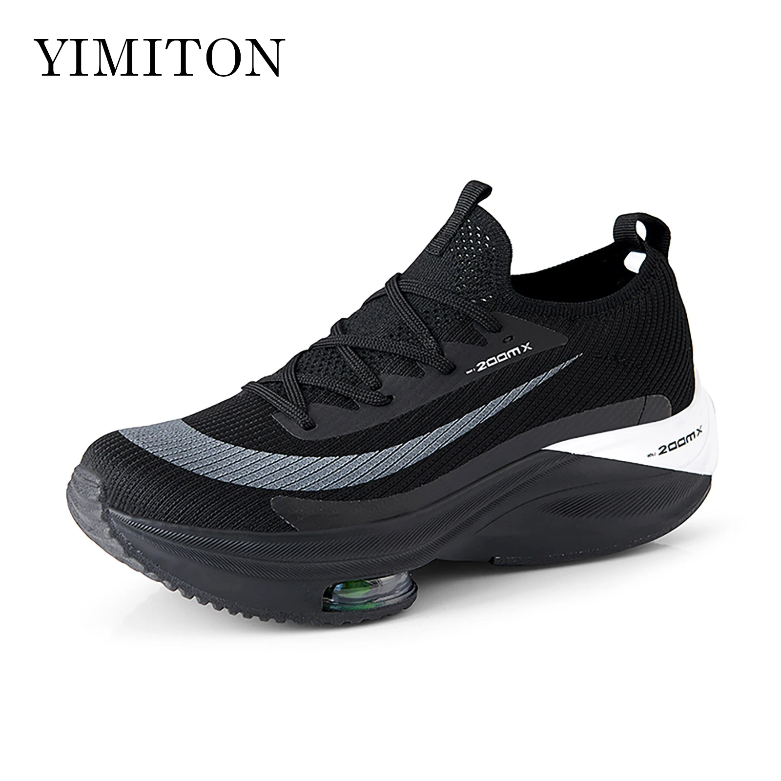 Yimiton Air Cushion Non-Slip Gym Sneakers for Men Women Lightweight Breathable Athletic Running Walking Tennis Shoes 36-46