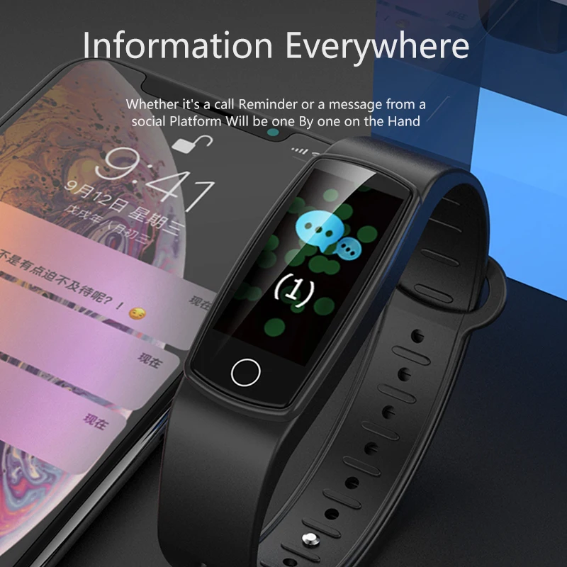 Смарт-Браслет фитнес-трекер монитор пульса и артериального давления цветной