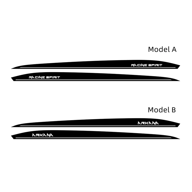 2 шт. боковые декоративные наклейки для кузова двери автомобиля Renault ARKANA Racing Spirit