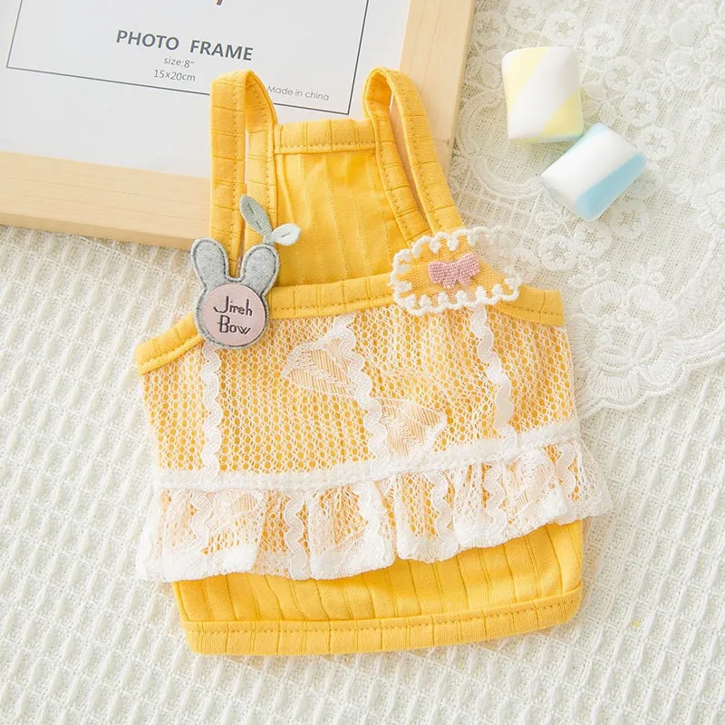 Кружевное платье с кроликом щенком жилет для домашних животных кошка на весну и