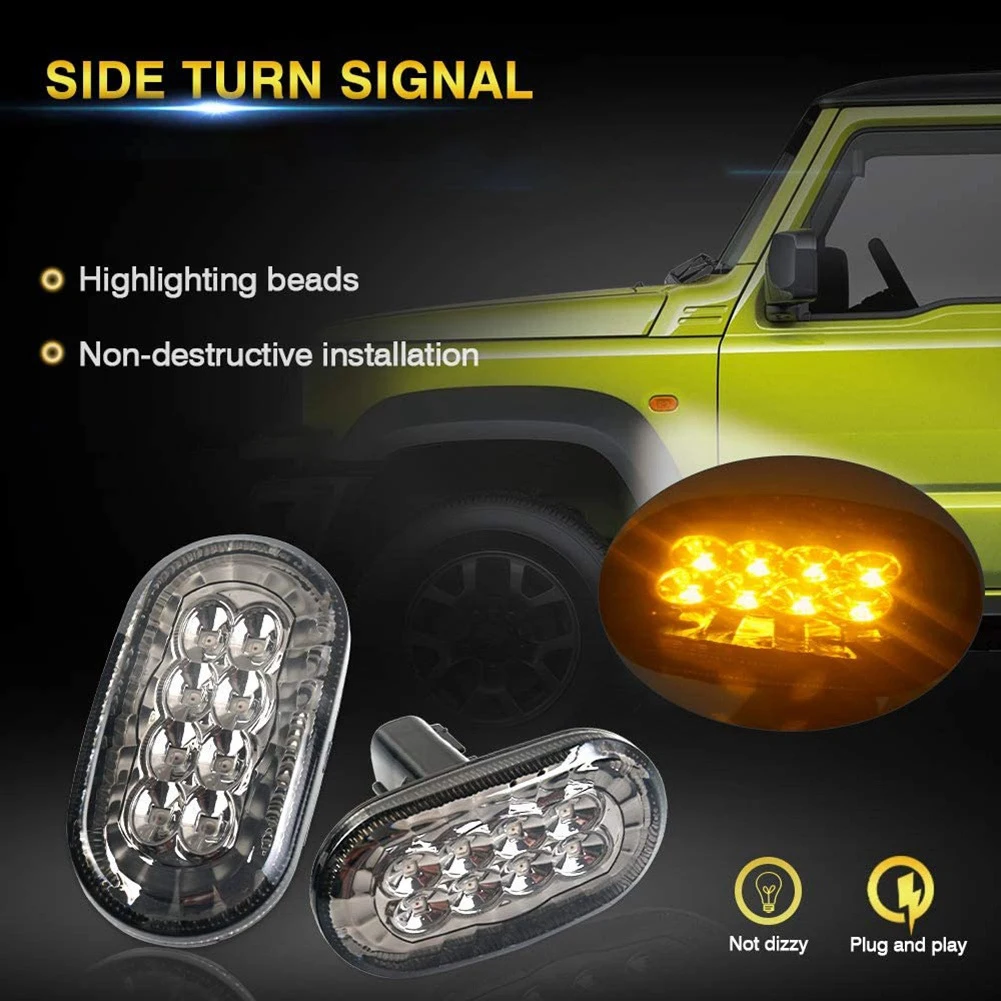 Янтарные светодиодные боковые габаритные огни для Suzuki Jimny JB74 JB64 2018-замена