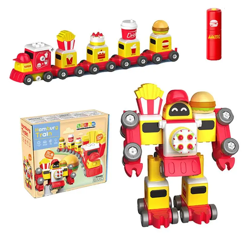 

Robotics Kit STEM Building Kit Robot Train Set Toys With Flexible Joints And Screwdriver Design Improve Hand-Eye Coordination