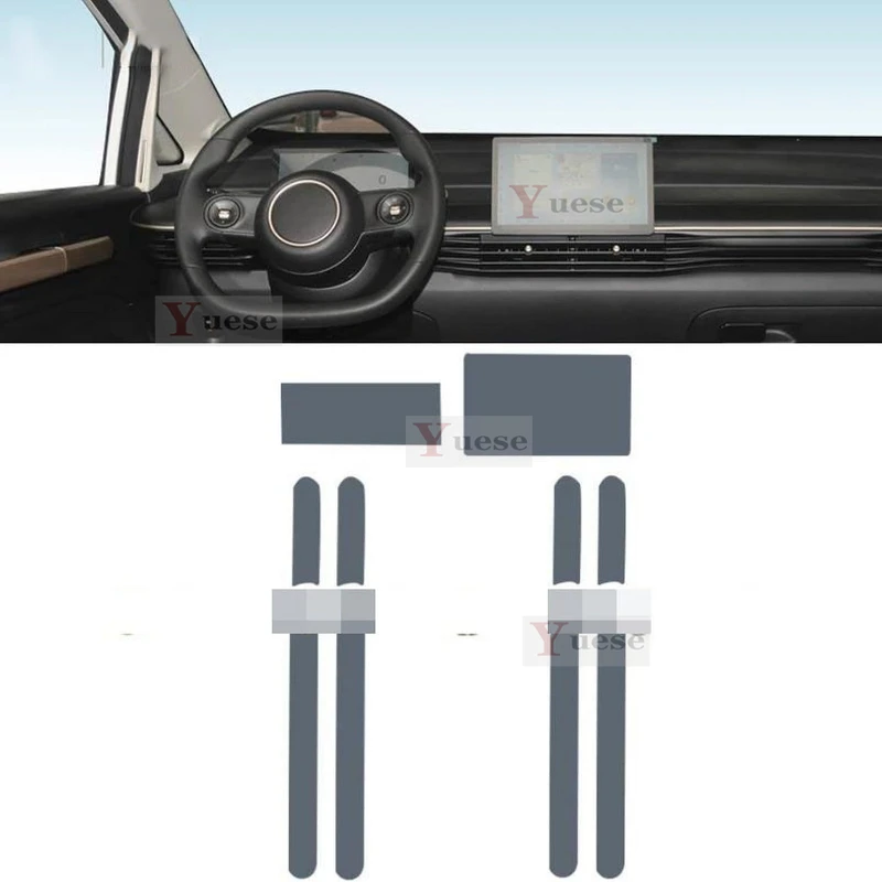 Фото For WuLing CloudEV 2023-2025 Car Interior Center Console Transparent TPU Protective Film Anti-scratch Sticker №2