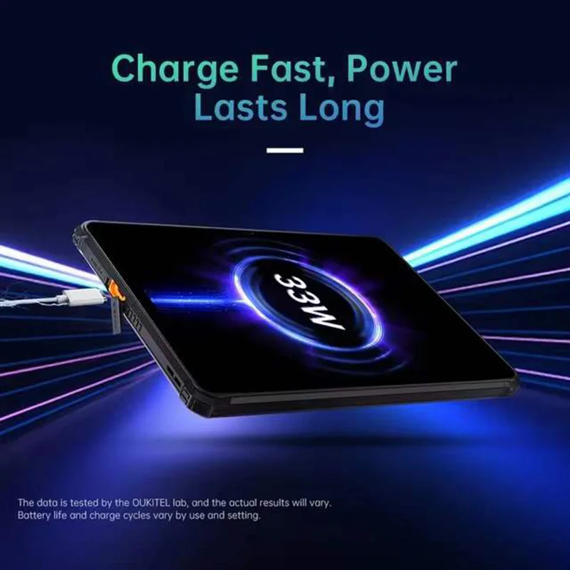 Kup Oukitel RT2 Tablet Z Gumowaną Obudową 10.1 Cal 20000mAh Octa Core 8GB + 128GB IP68 Z Systemem Android 12 Tablet 16MP Kamera 33W ładowania Na Całym świecie