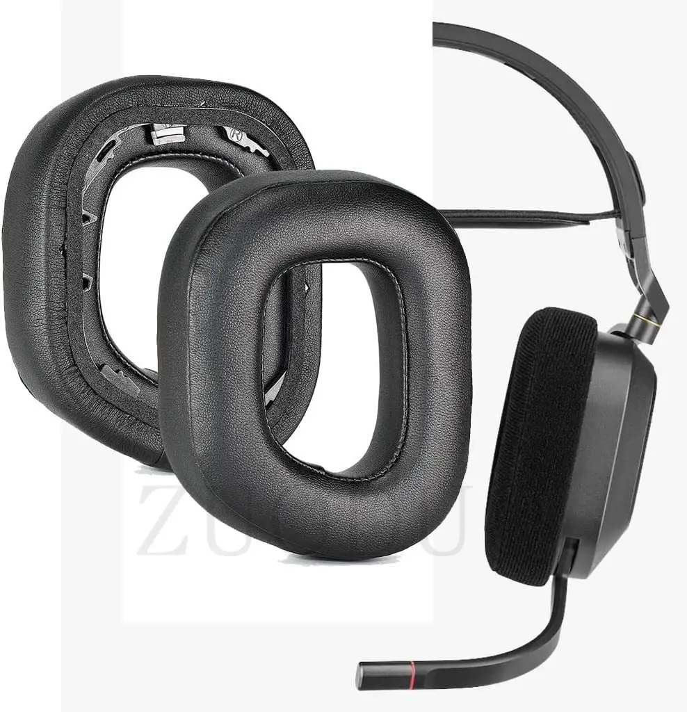 Фото Бархатные мягкие пенопластовые амбушюры для наушников CORSAIR HS80 RGB, мягкий пенопластовый чехол, высококачественные амбушюры, удобный чехол на голову №2