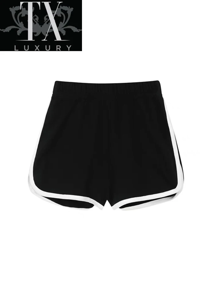 

Sports Women Summer 2022 Candy Color Loose Shorts Casual Lady Elastic High Waist Beach Correndo Short Pants Female