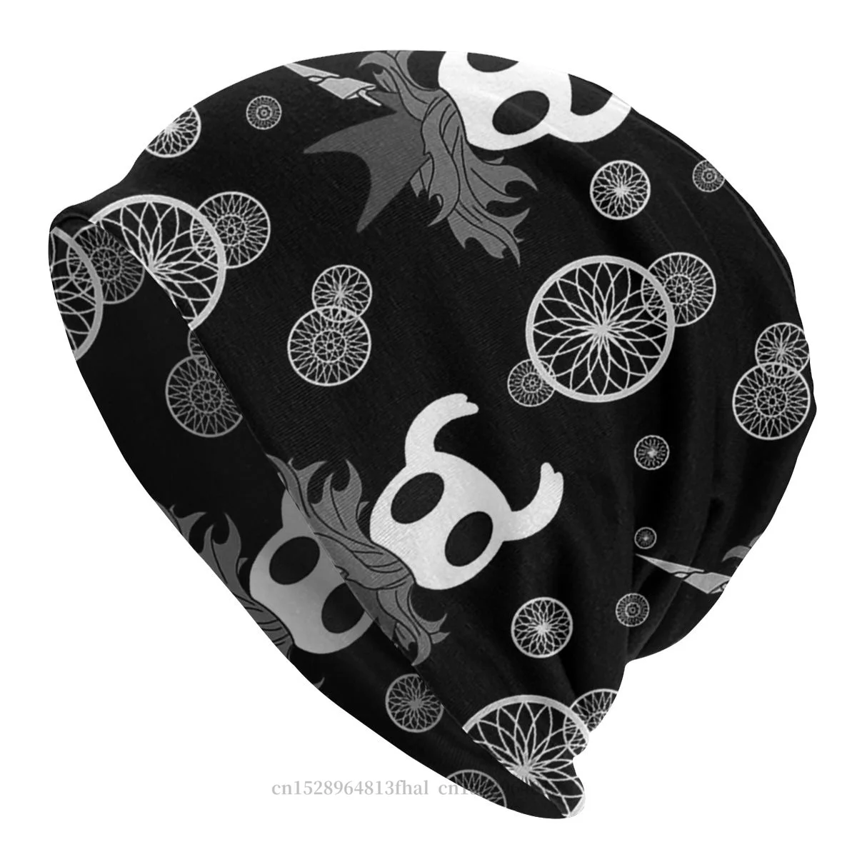 

Skullies Beanies Caps Hollow Knight Pattern Thin Hat Autumn Spring Bonnet Hats Men Women's Street Ski Cap