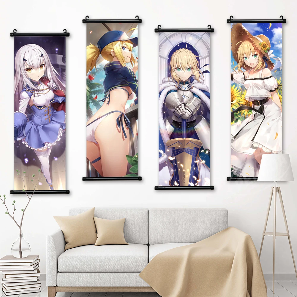 

Постер на холсте с рисунком из игры Fate Grand Order, настенное художественное изображение, стильная подвесная картина, домашний декор Oda Nobunaga, Вися...