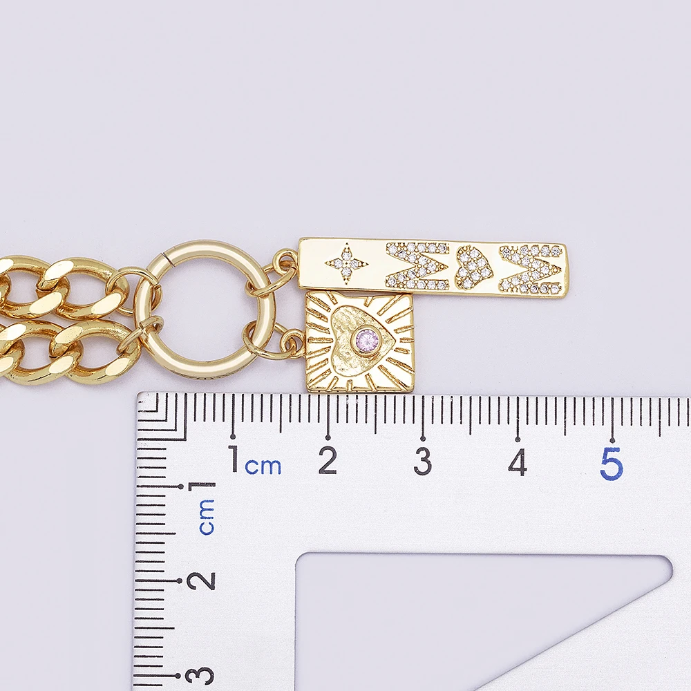 Женское колье с подвеской в форме сердца фианитом