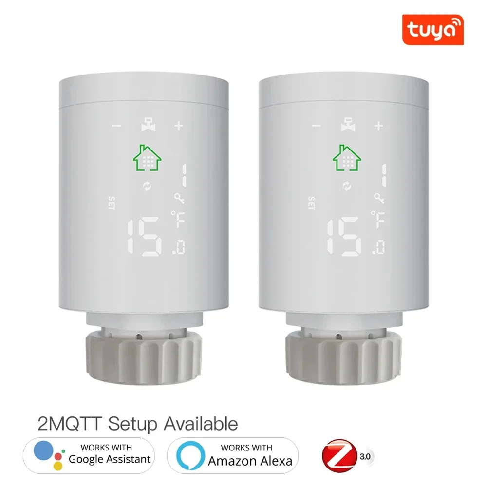 Умный термостат Tuya ZigBee3.0, клапан радиатора, программируемый термостатический радиатор, привод, регулятор температуры, голосовое управление