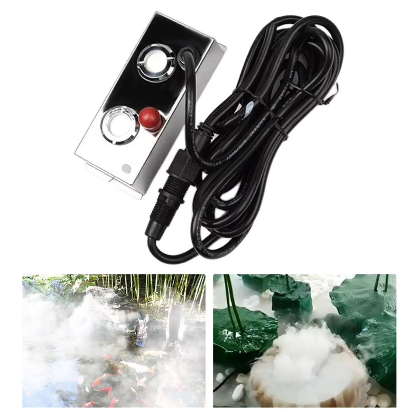 

NEW2023 Mist Maker Water Fountain Pond Fogger Air Humidifier Mistorizer Mini Fog Machine for Home Hotel Restaurant