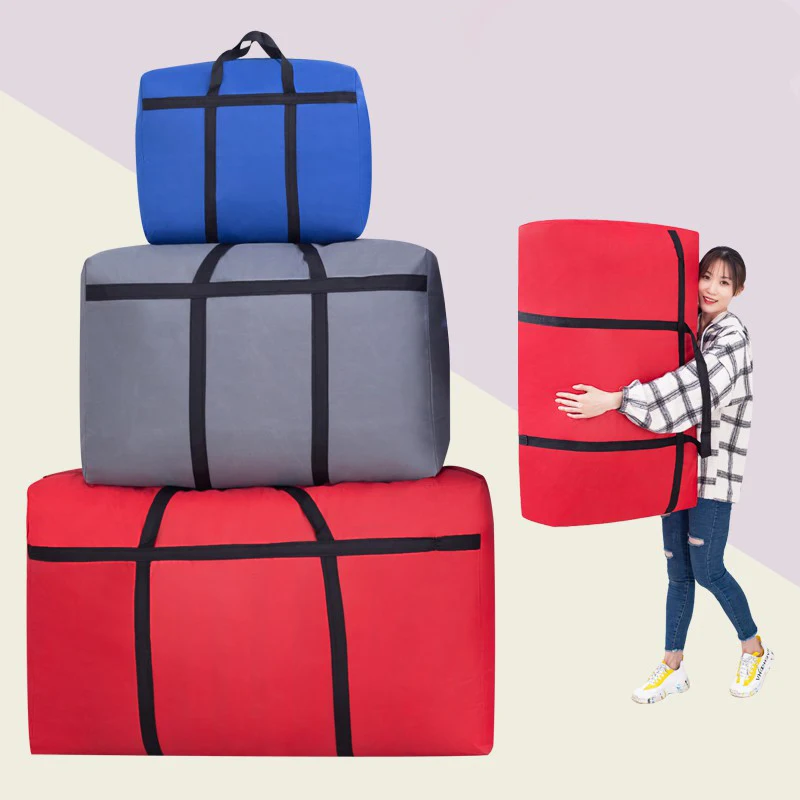 

Moving bag Oxford cloth waterproof thickening extra large super capacity packing storage canvas woven luggage shipping