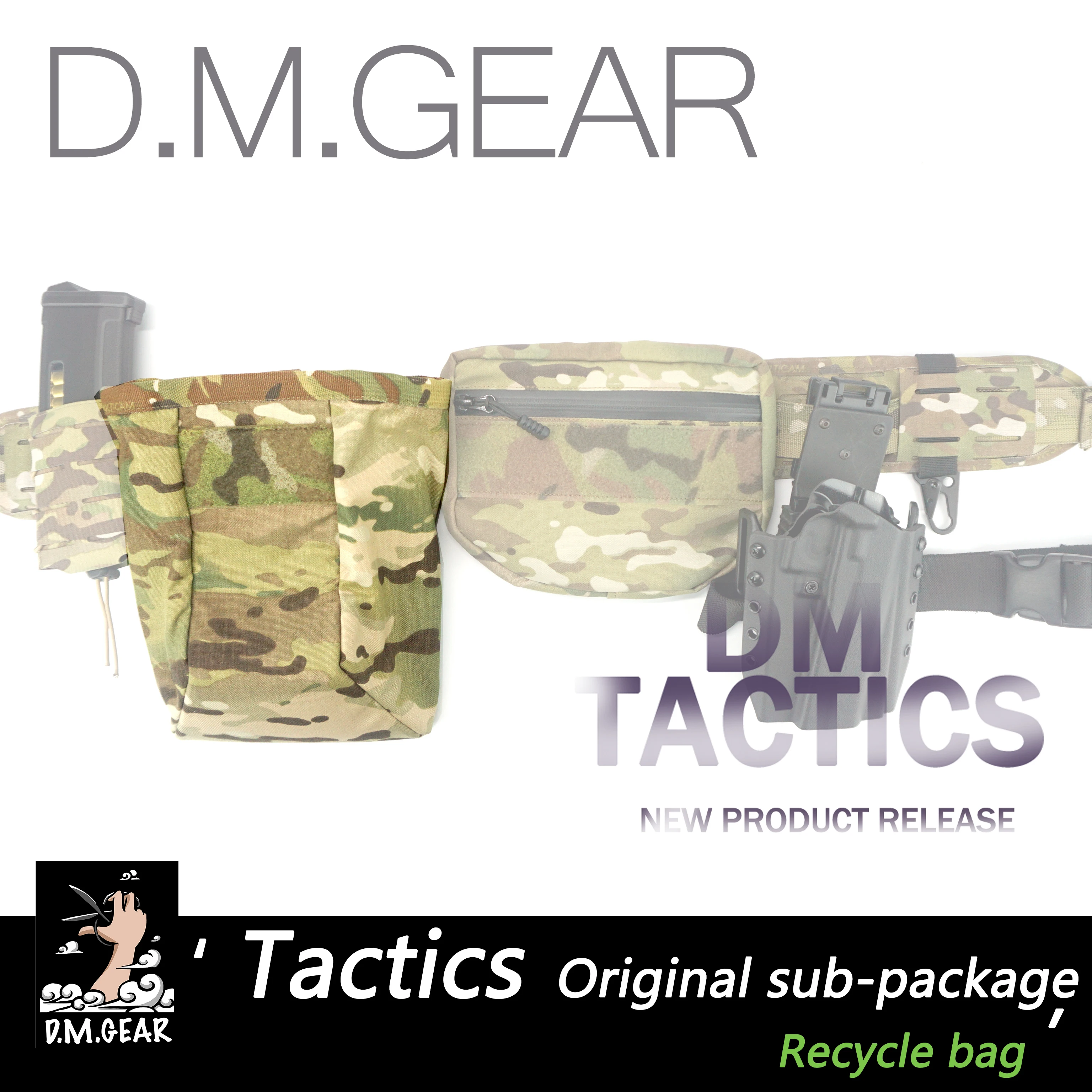 

DMGear Original Design Tactical Sub-Pack Molle Side Package Recycling Bag Grocery Bag Tactical Outdoor Hunting for Men and Women