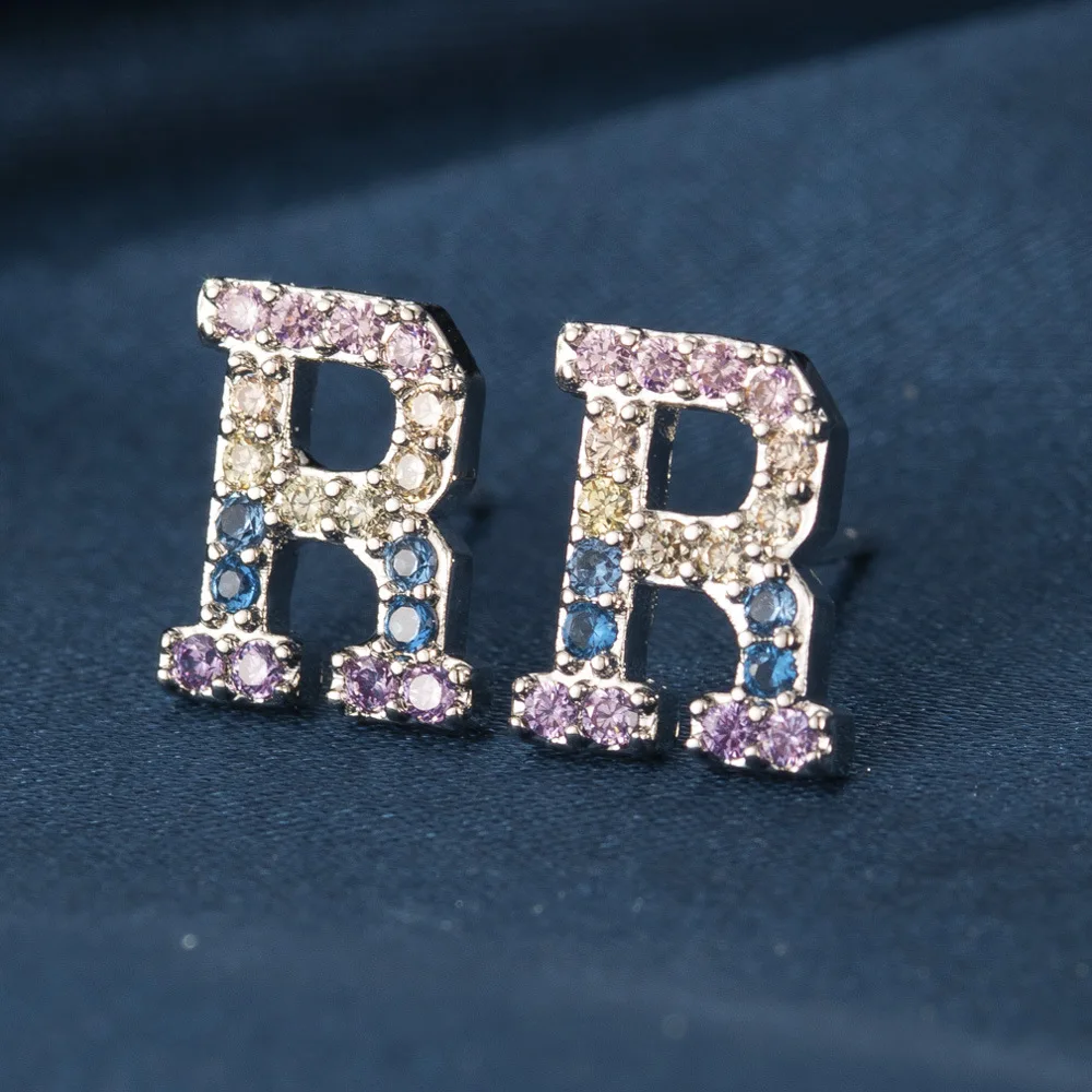 Серьги-гвоздики VG 6 YM с буквами